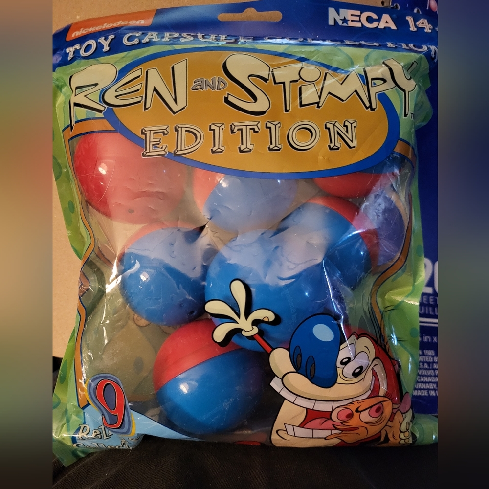 NECA Ren and Stimpy Edition Toy Capsule Collectibles. 9 Blind Capsules. New.